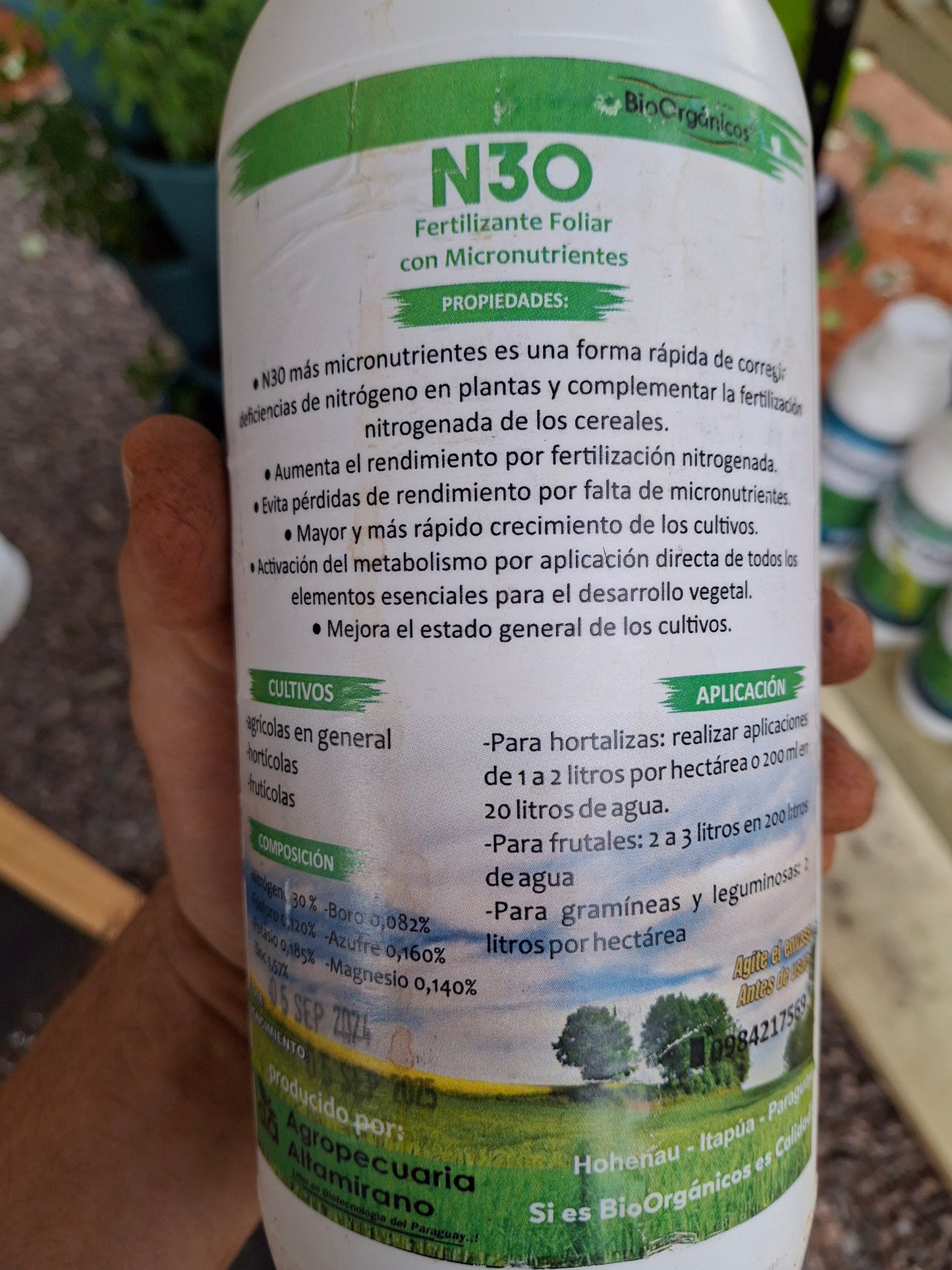N30 fertilizante organico foliar