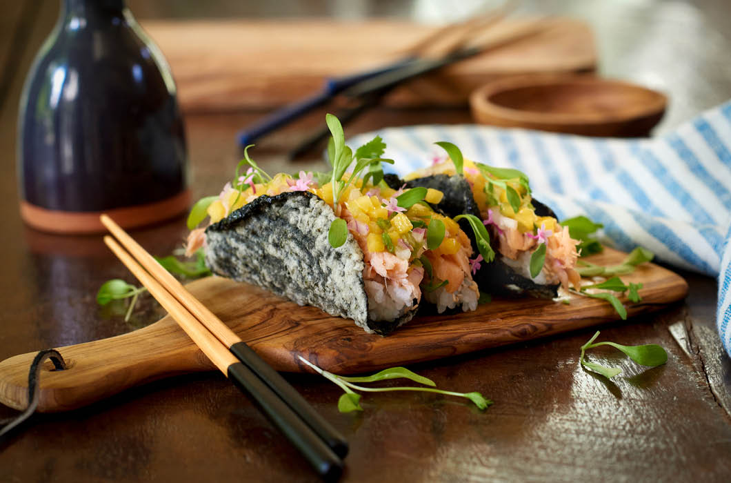 Nori Tacos de Salmón Acevichado 2 unidades
