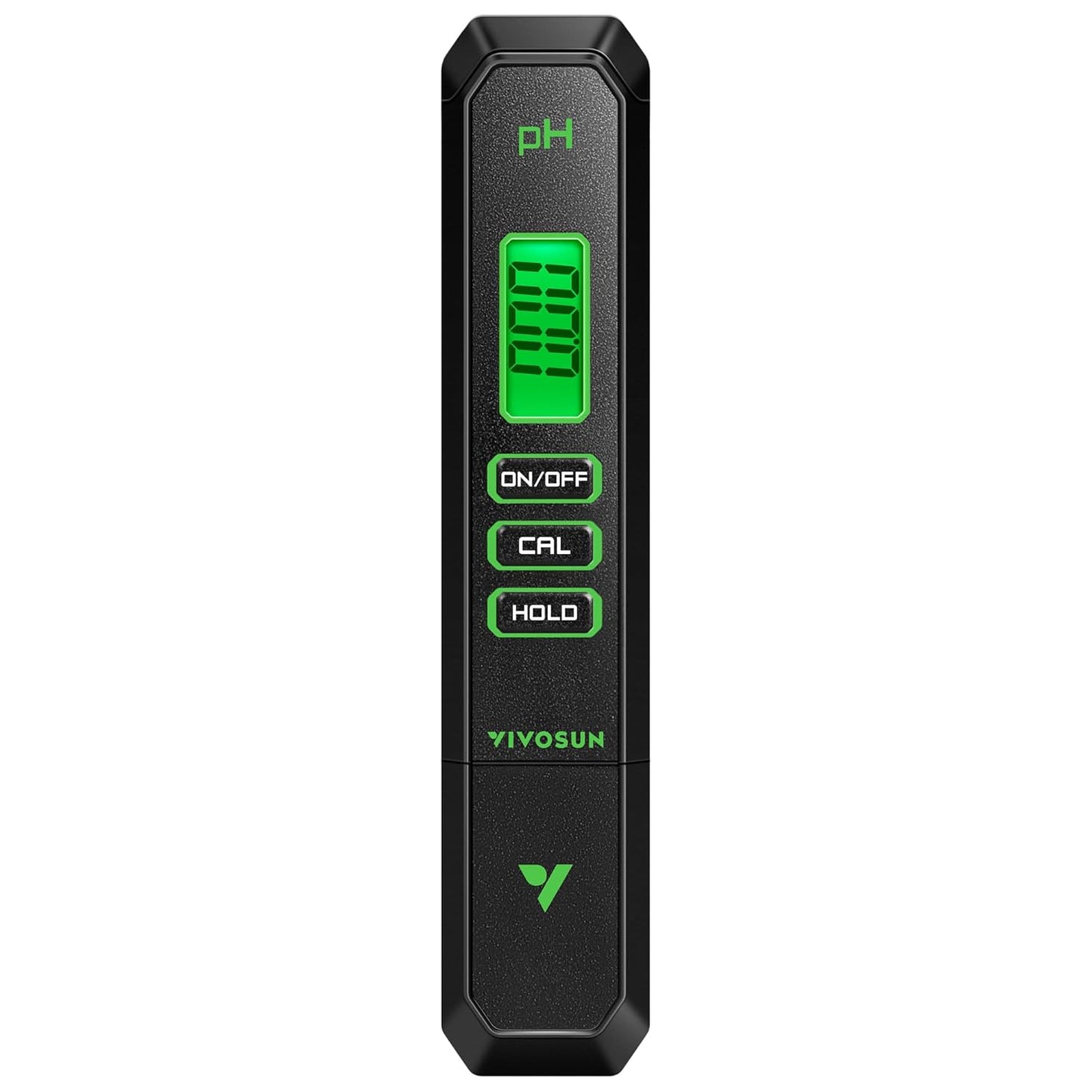 Medidor digital de pH, 0,01 pH de alta precisión, tipo bolígrafo para hidroponía, bebida doméstica, piscina y acuario, negro, certificado UL Vivosun