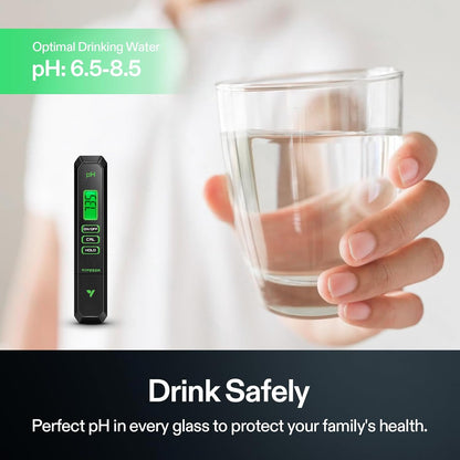 Medidor digital de pH, 0,01 pH de alta precisión, tipo bolígrafo para hidroponía, bebida doméstica, piscina y acuario, negro, certificado UL Vivosun
