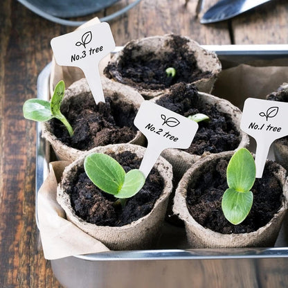 Etiqueta para Plantas tipo T blancas resistentes al agua 6 x 10cm (25 Pcs)