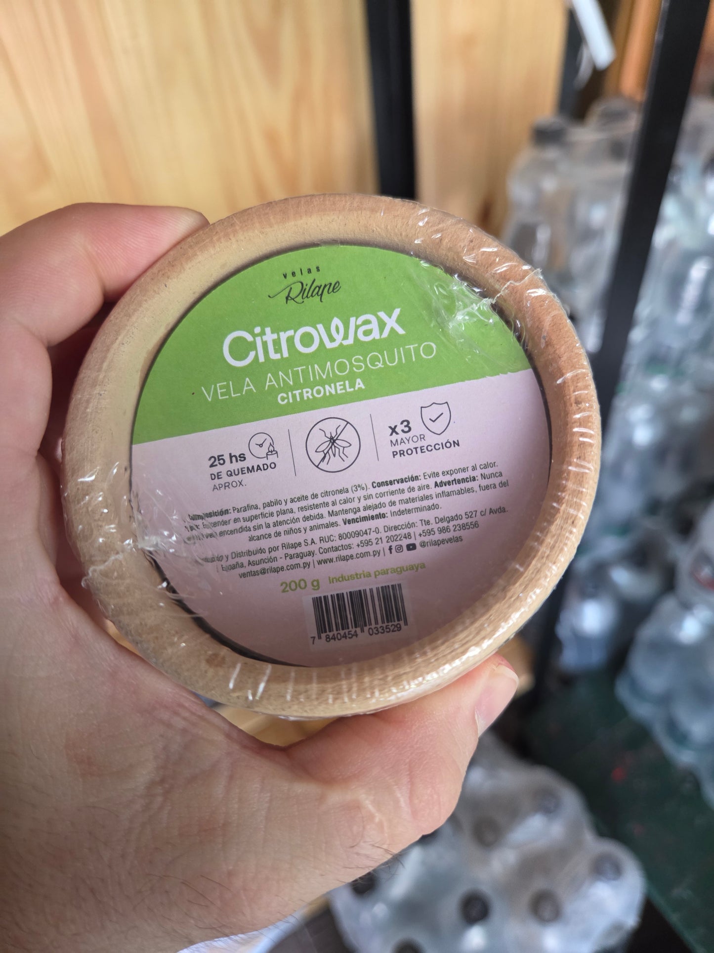 Vela Citrowax 200gr Citronela